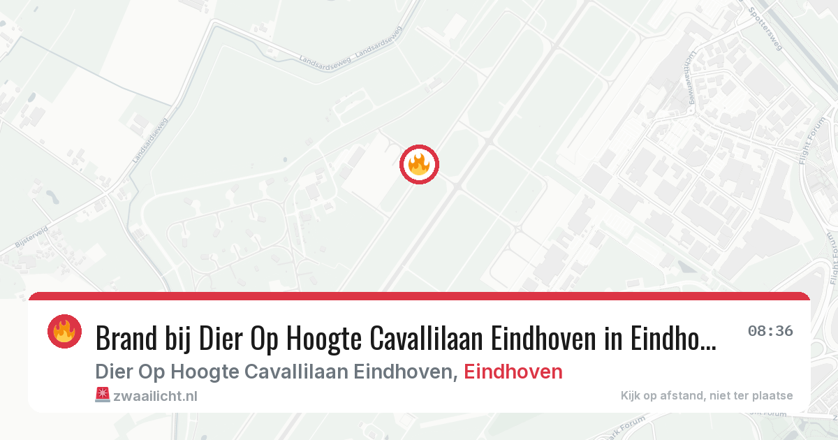 Brand bij Dier Op Hoogte Cavallilaan Eindhoven in Eindhoven — 21 jul 2026
