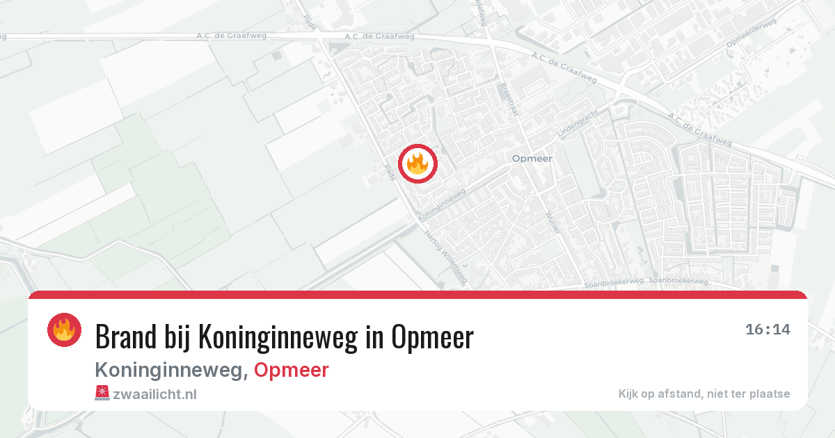 Brand bij Koninginneweg in Opmeer — 30 mei 2026