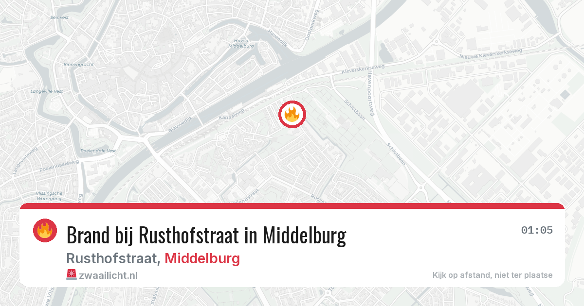 Brand bij Rusthofstraat in Middelburg — 3 jul 2026