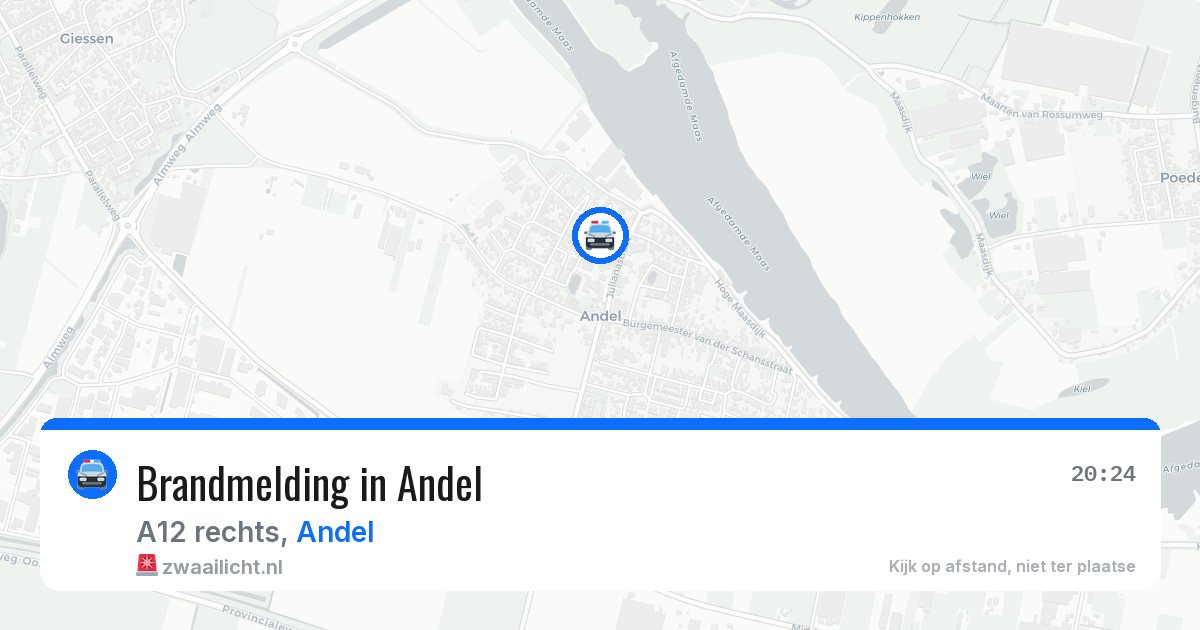 Brandmelding in Andel — 2 jul 2026