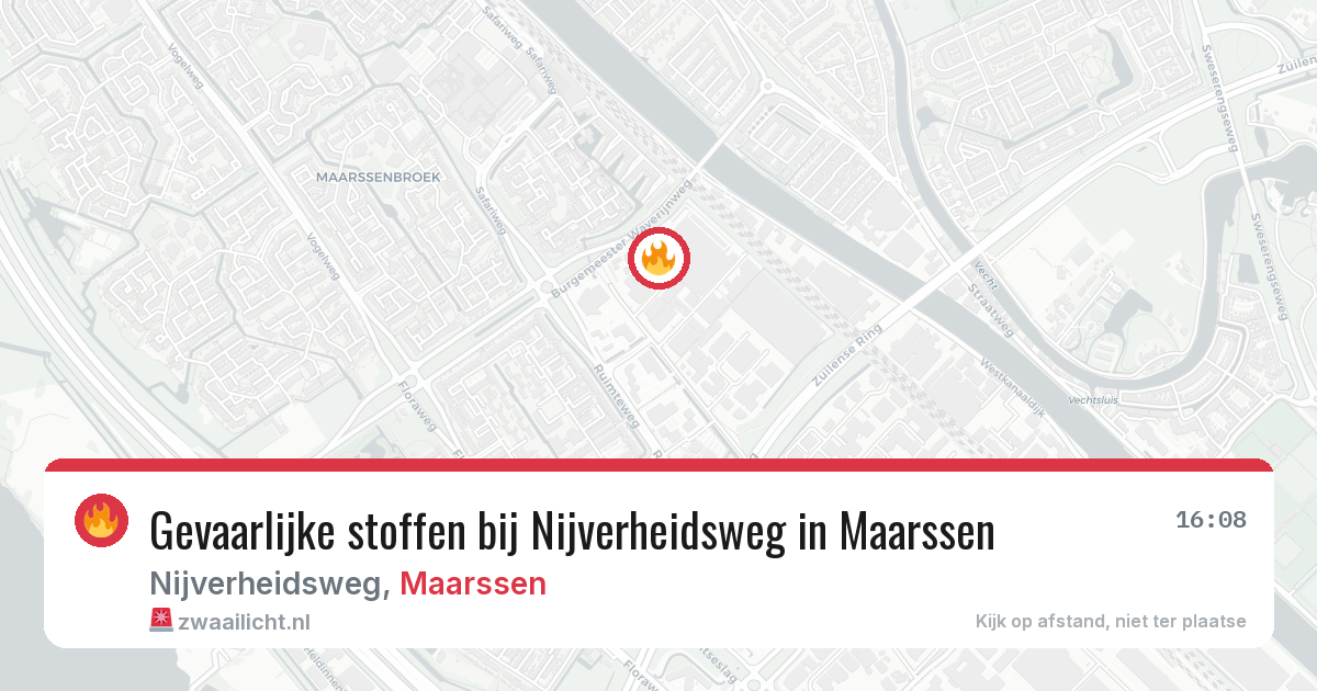 Gevaarlijke stoffen bij Nijverheidsweg in Maarssen — 24 mei 2026