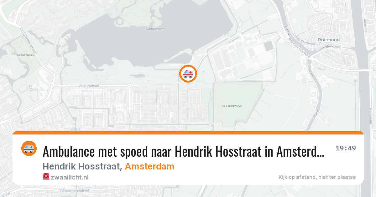 Ambulance met spoed naar Hendrik Hosstraat in Amsterdam — 5 jul 2026