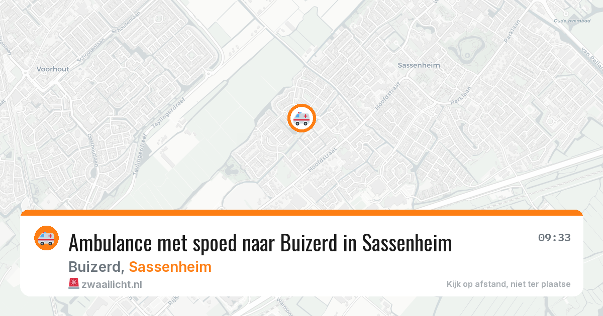 Ambulance met spoed naar Buizerd in Sassenheim — 31 jul 2026