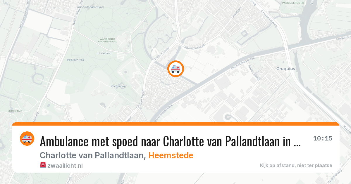 Ambulance met spoed naar Charlotte van Pallandtlaan in Heemstede — 7 jul 2026