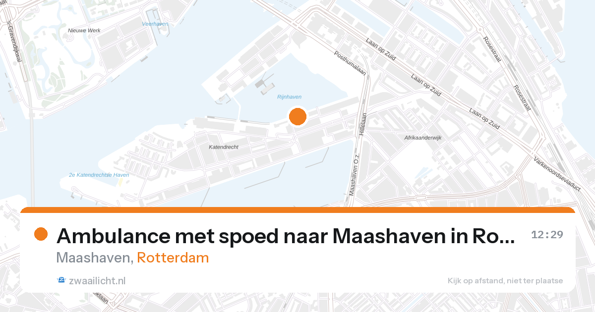 Ambulance met spoed naar Maashaven in Rotterdam — 27 aug 2026