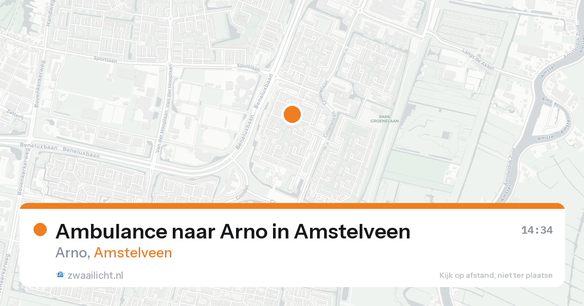 Ambulance naar Arno in Amstelveen — 25 mei 2026