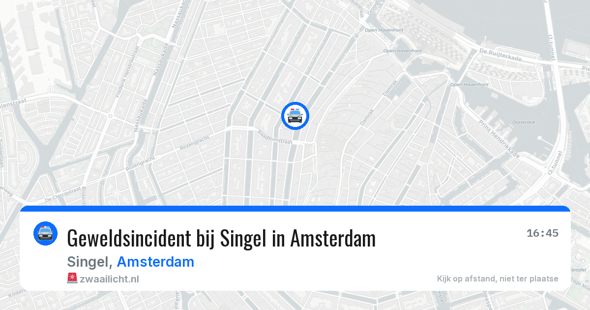 Geweldsincident bij Singel in Amsterdam — 10 aug 2026