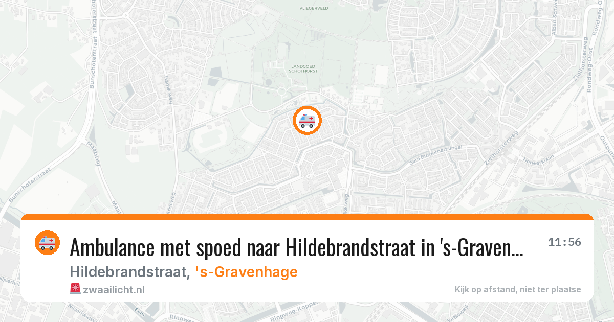 Ambulance met spoed naar Hildebrandstraat in 's-Gravenhage — 12 feb 2026