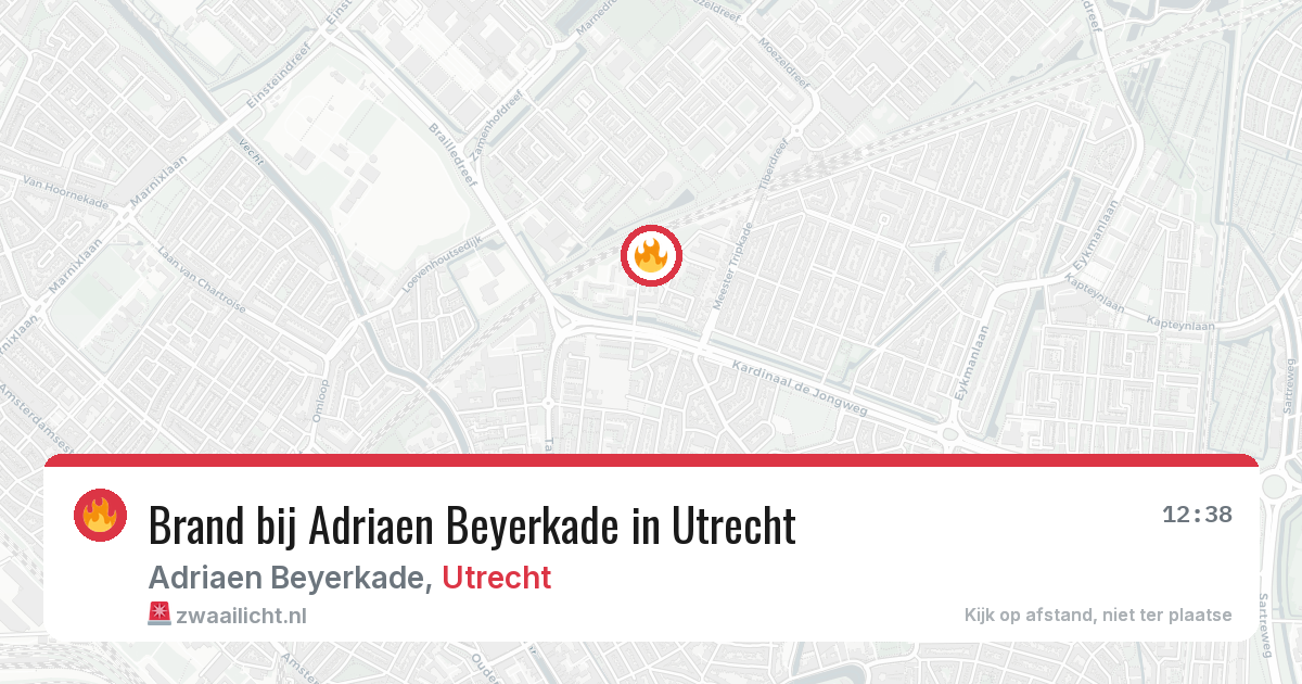 Brand bij Adriaen Beyerkade in Utrecht — 28 jun 2026