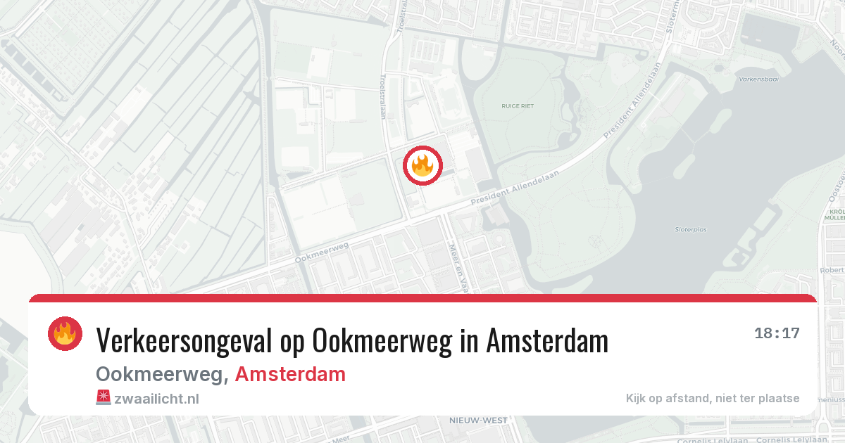 Verkeersongeval op Ookmeerweg in Amsterdam — 5 mei 2026