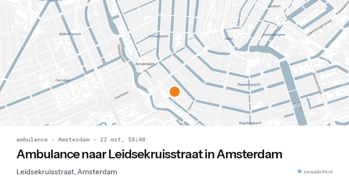 Ambulance naar Leidsekruisstraat in Amsterdam — 6 feb 2026