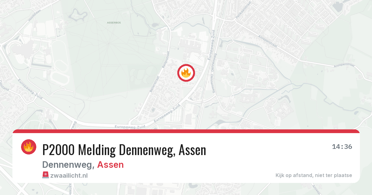 P2000 Melding Dennenweg, Assen — 2 jul 2026