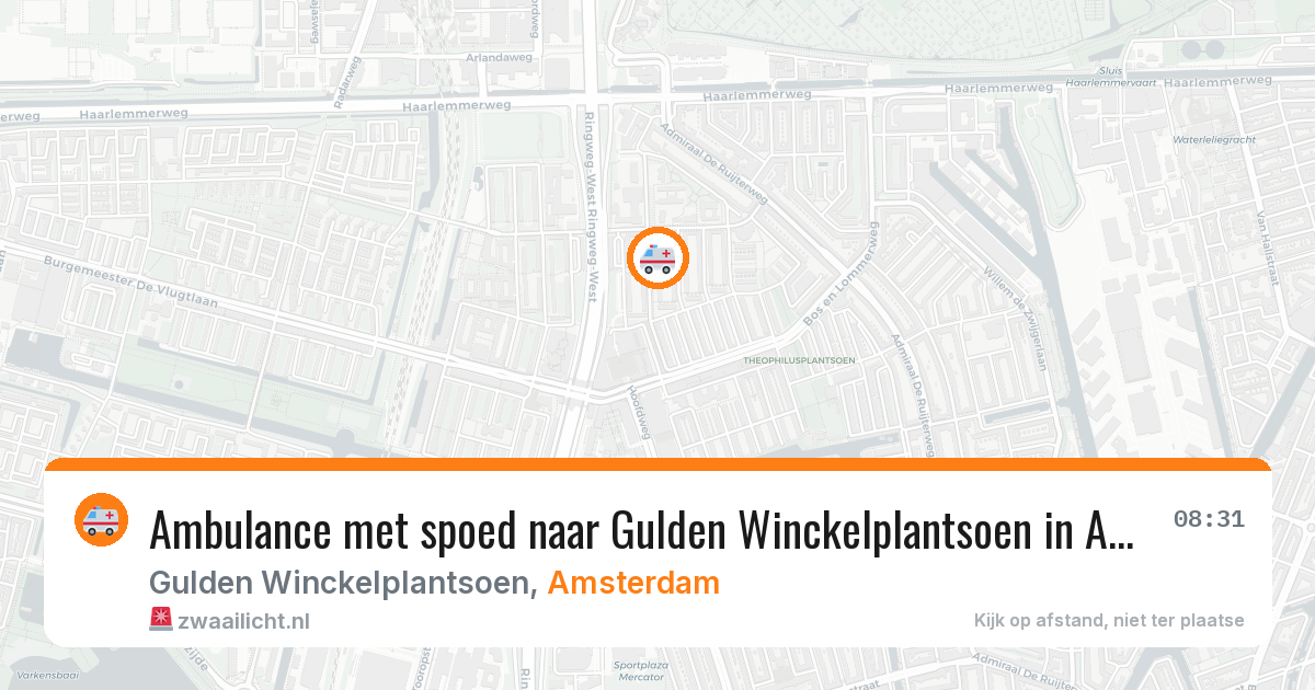 Ambulance met spoed naar Gulden Winckelplantsoen in Amsterdam — 29 mei 2026