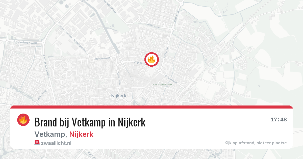 Brand bij Vetkamp in Nijkerk — 17 jun 2026
