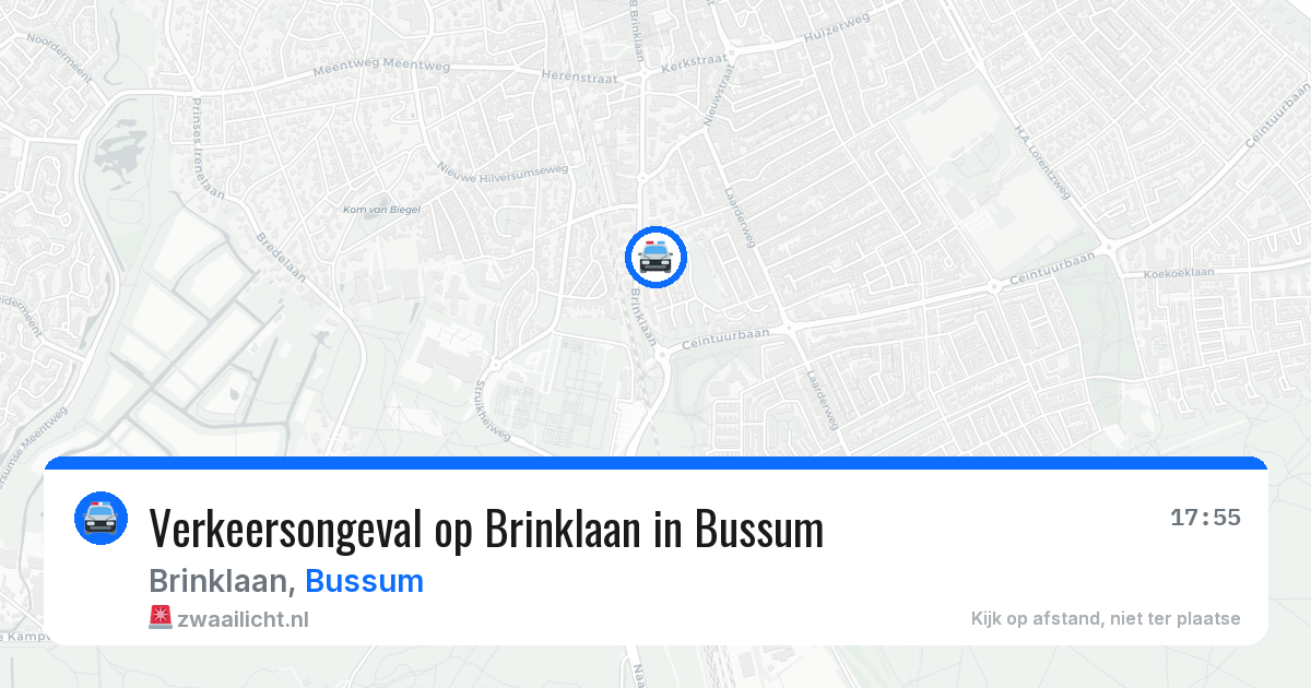 Verkeersongeval op Brinklaan in Bussum — 20 mei 2026