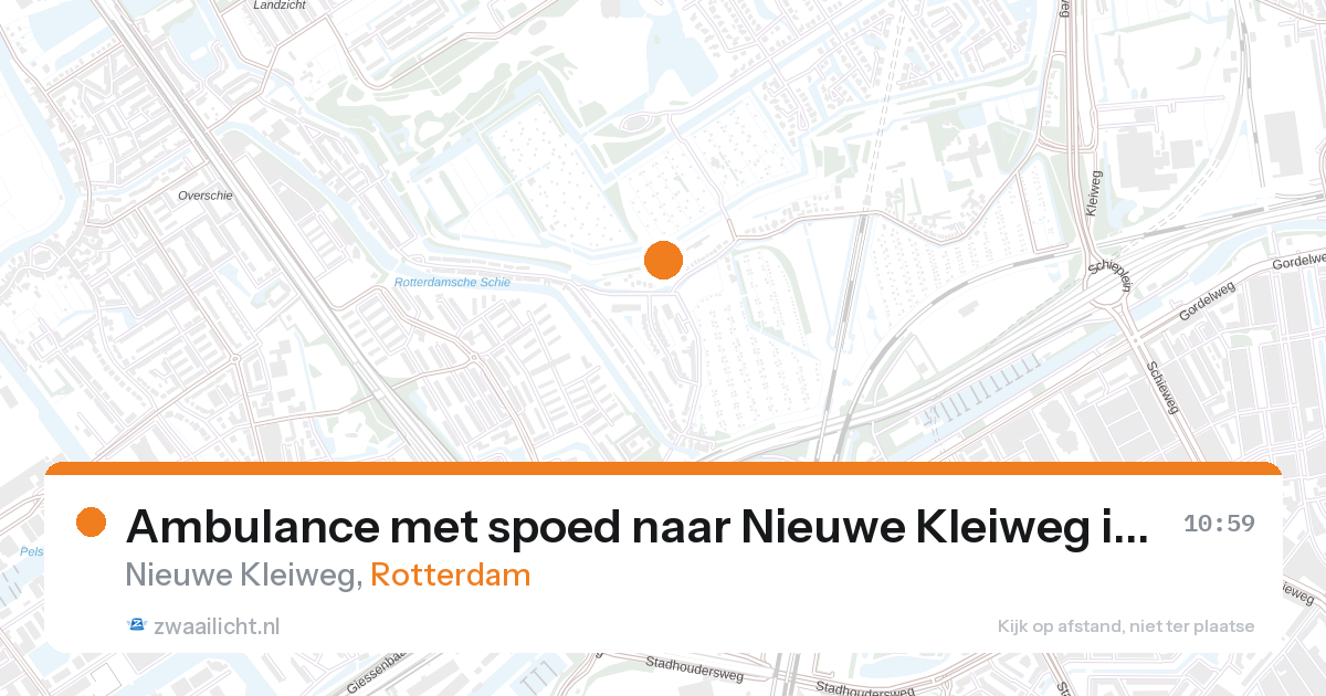 Ambulance met spoed naar Nieuwe Kleiweg in Rotterdam — 27 aug 2026