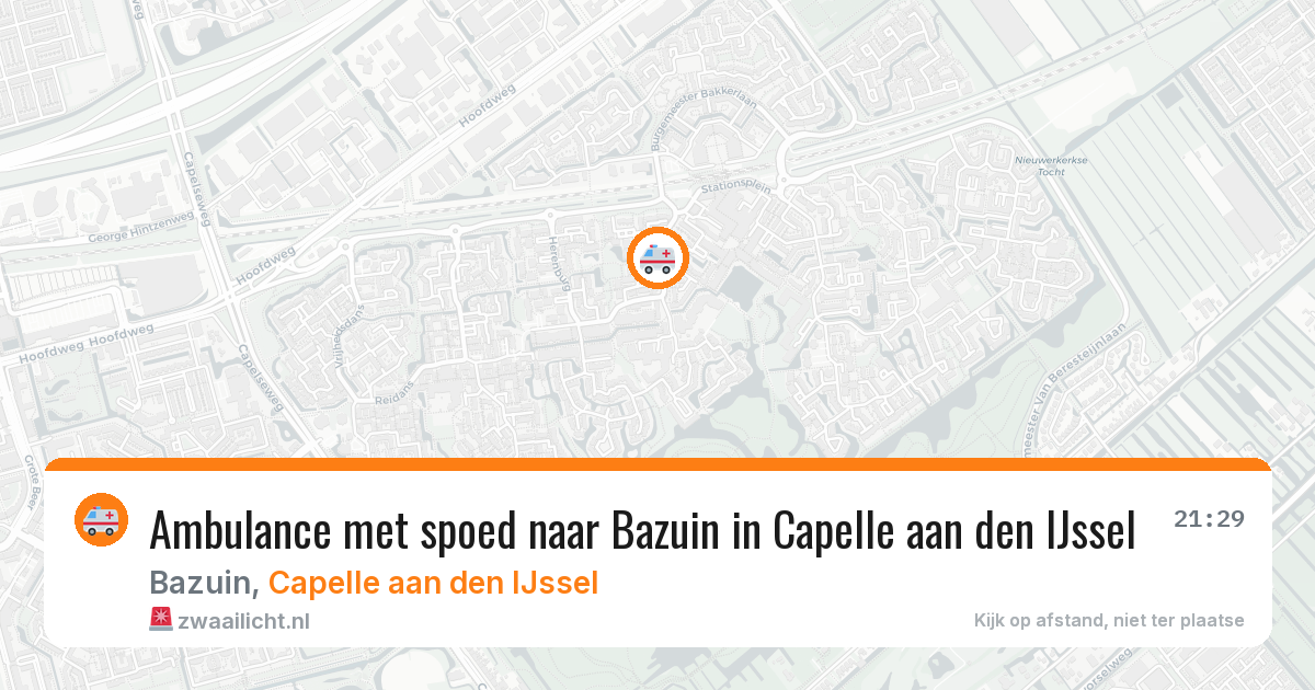 Ambulance met spoed naar Bazuin in Capelle aan den IJssel — 2 jun 2026
