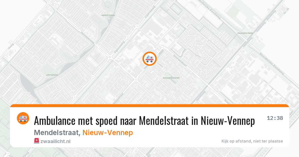 Ambulance met spoed naar Mendelstraat in Nieuw-Vennep — 9 aug 2026