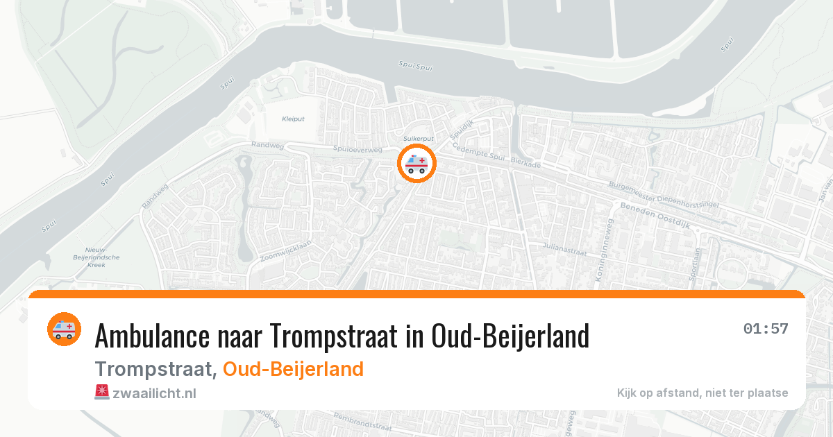 Ambulance naar Trompstraat in Oud-Beijerland — 11 jul 2026