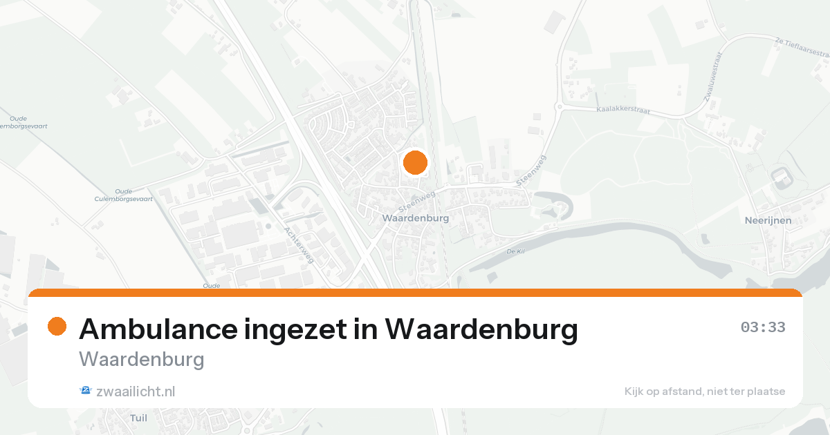 Ambulance ingezet in Waardenburg — 23 jun 2026