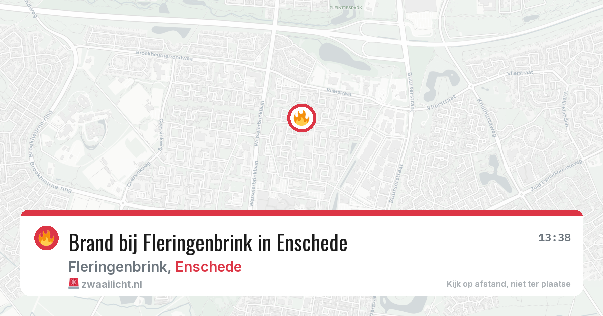 Brand bij Fleringenbrink in Enschede — 19 jun 2026