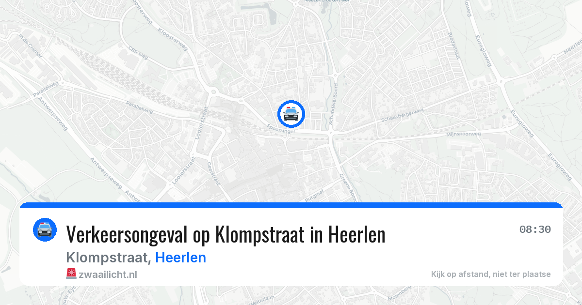 Verkeersongeval op Klompstraat in Heerlen — 14 apr 2026