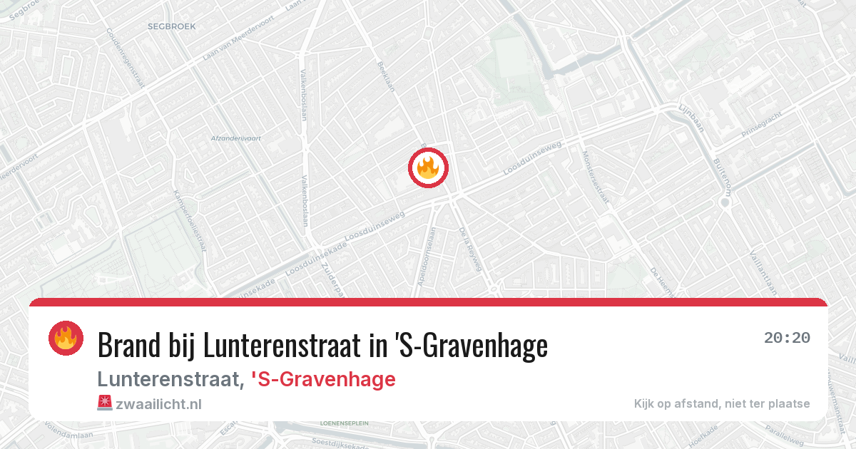 Brand bij Lunterenstraat in 'S-Gravenhage — 31 mei 2026