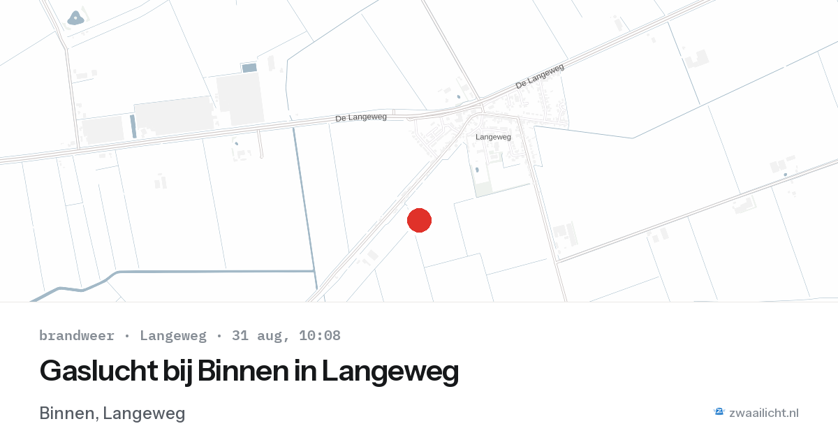 Gaslucht bij Binnen in Langeweg — 31 aug 2026