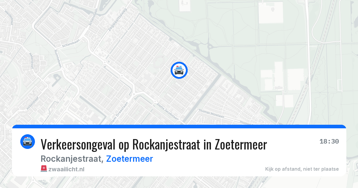 Verkeersongeval op Rockanjestraat in Zoetermeer — 14 apr 2026