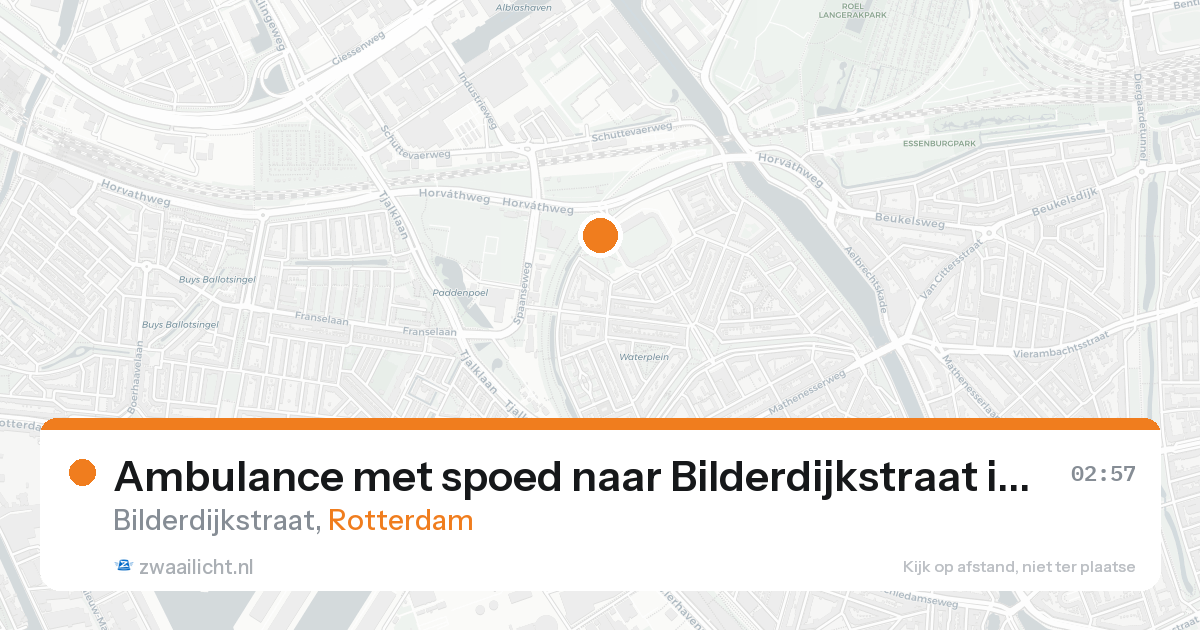 Ambulance met spoed naar Bilderdijkstraat in Rotterdam — 22 aug 2026