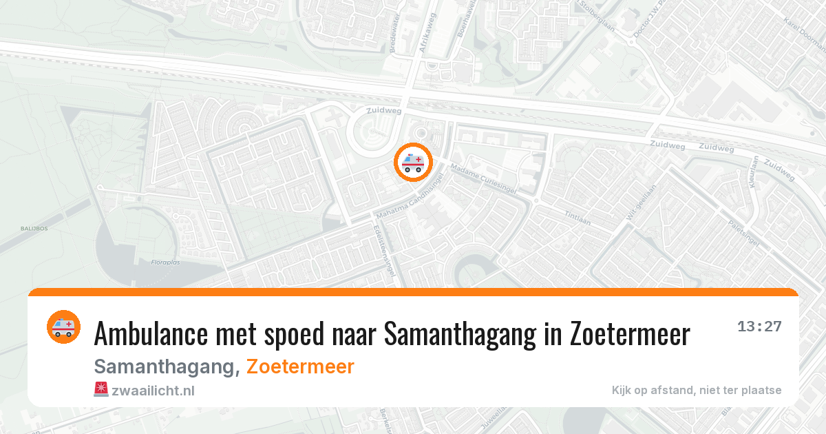 Ambulance met spoed naar Samanthagang in Zoetermeer — 19 mrt 2026