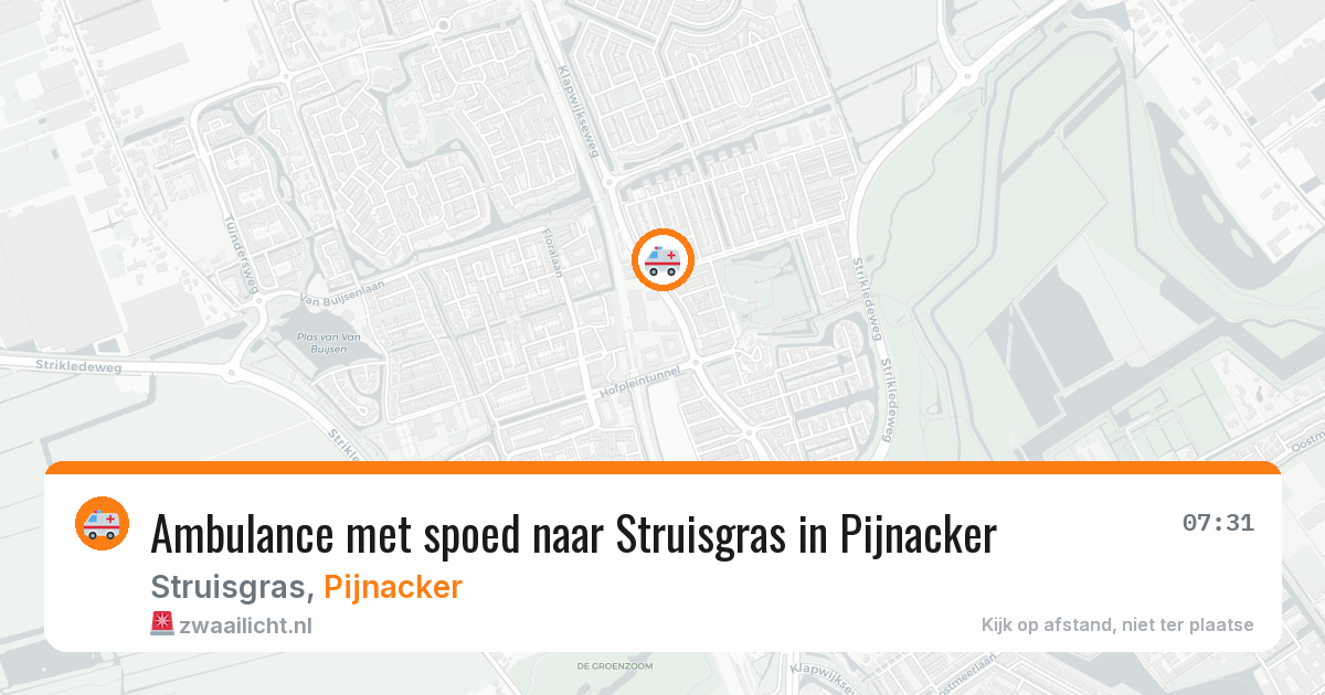 Ambulance met spoed naar Struisgras in Pijnacker — 10 jun 2026