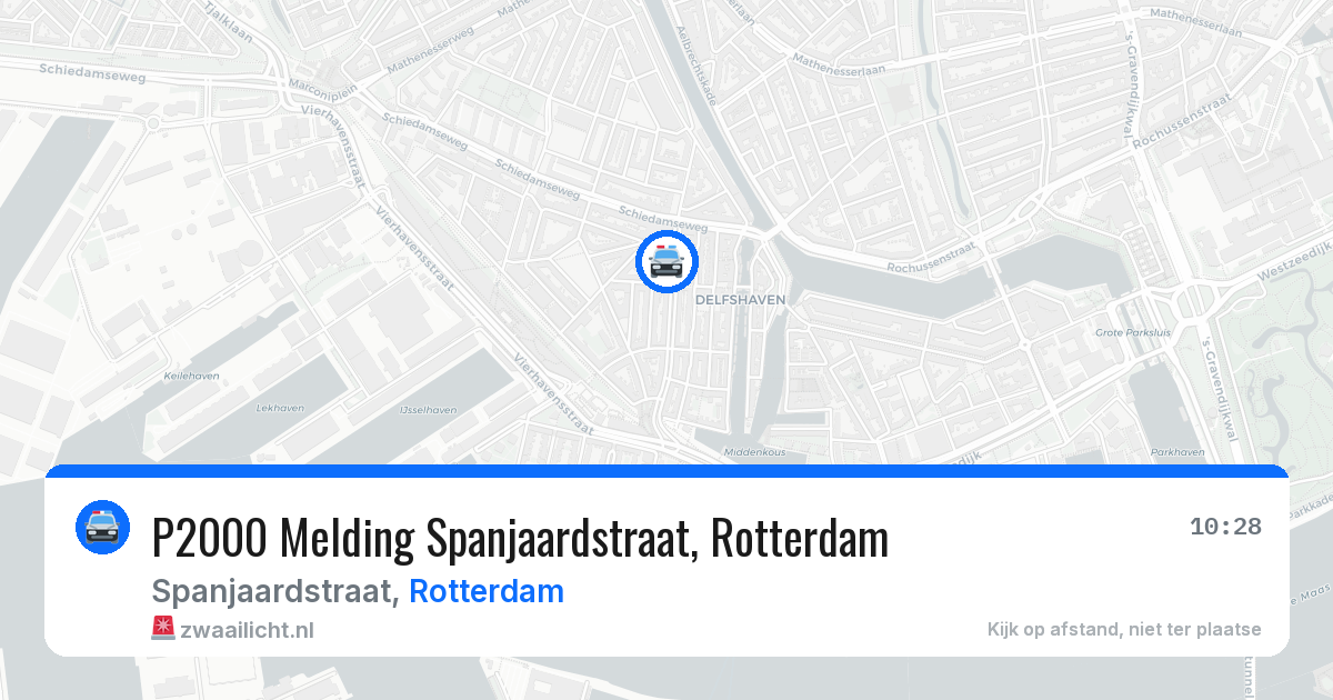 P2000 Melding Spanjaardstraat, Rotterdam — 13 aug 2026