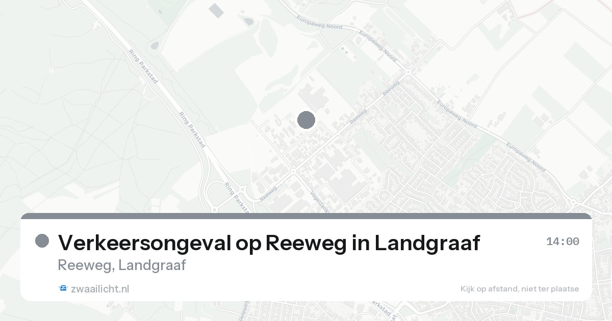 Verkeersongeval op Reeweg in Landgraaf — 15 aug 2026