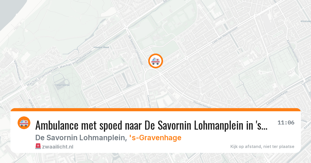 Ambulance met spoed naar De Savornin Lohmanplein in 's-Gravenhage — 29 mrt 2026