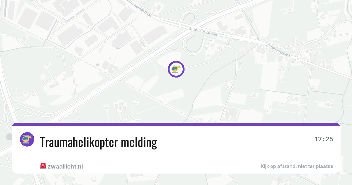 Traumahelikopter melding — 6 mei 2026