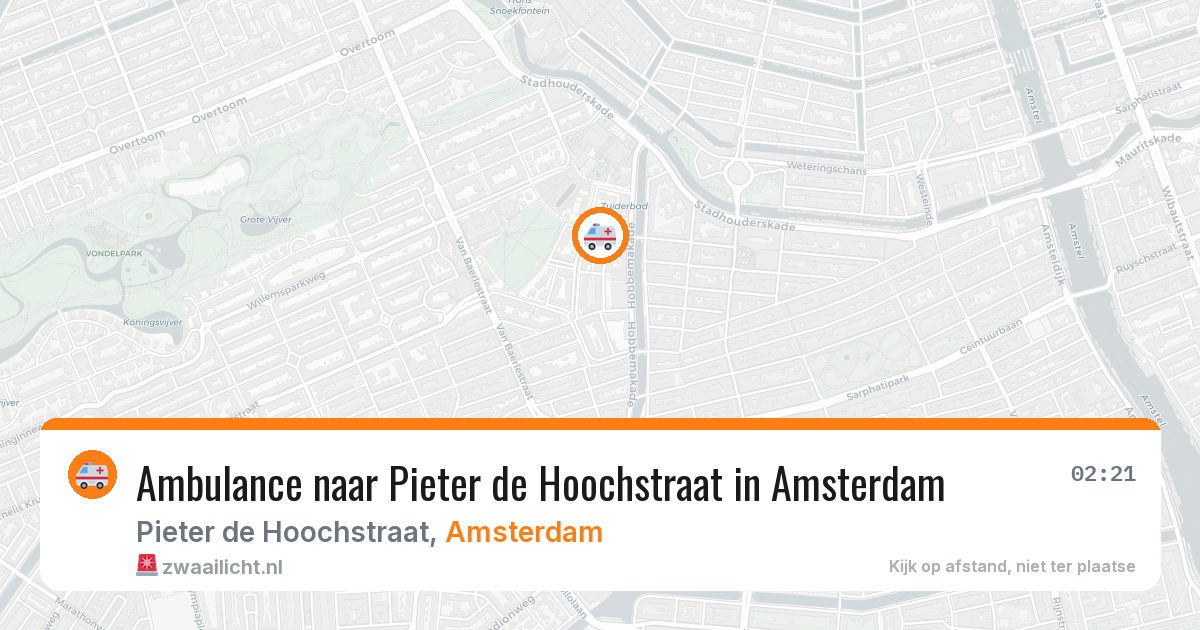 Ambulance naar Pieter de Hoochstraat in Amsterdam — 31 mei 2026