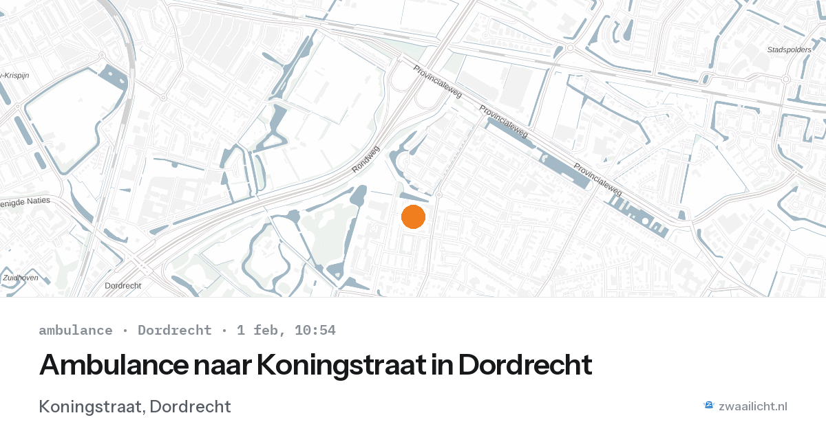 Ambulance naar Koningstraat in Dordrecht — 1 feb 2026
