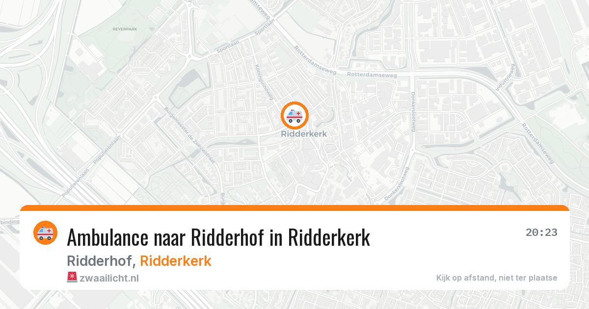 Ambulance naar Ridderhof in Ridderkerk — 17 jul 2026