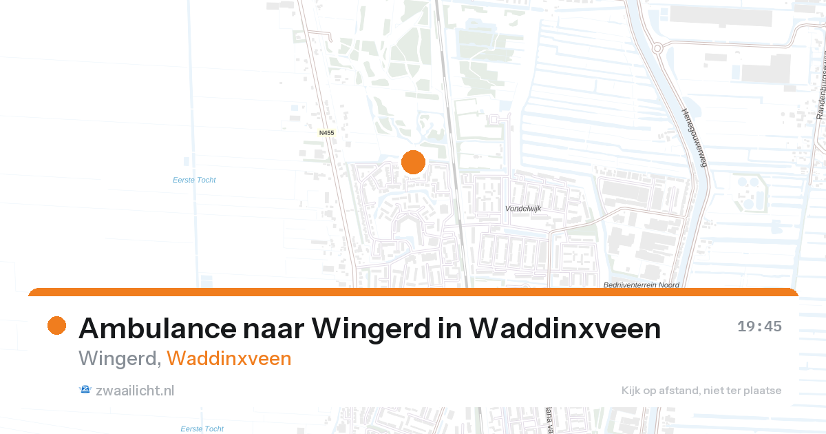Ambulance naar Wingerd in Waddinxveen — 26 aug 2026
