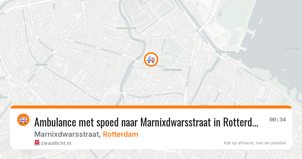 Ambulance met spoed naar Marnixdwarsstraat in Rotterdam — 8 feb 2026