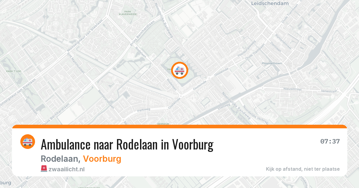 Ambulance naar Rodelaan in Voorburg — 14 jun 2026