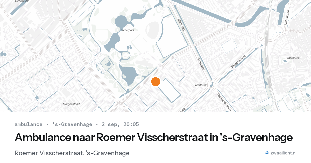 Ambulance naar Roemer Visscherstraat in 's-Gravenhage — 2 sep 2026