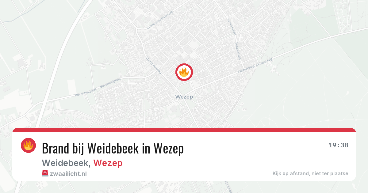 Brand bij Weidebeek in Wezep — 26 jun 2026