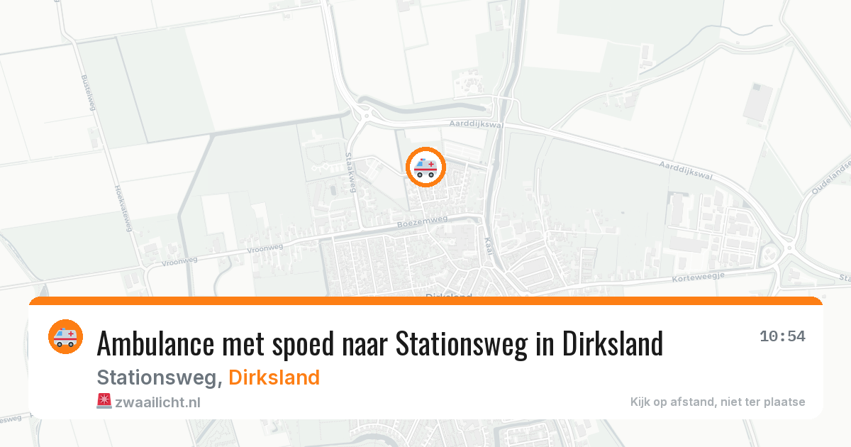 Ambulance met spoed naar Stationsweg in Dirksland — 14 mei 2026