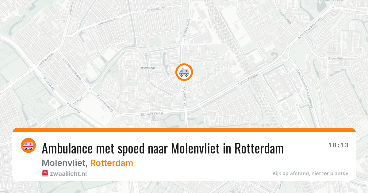 Ambulance met spoed naar Molenvliet in Rotterdam — 3 jul 2026