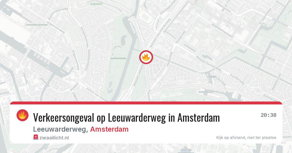 Verkeersongeval op Leeuwarderweg in Amsterdam — 1 jun 2026