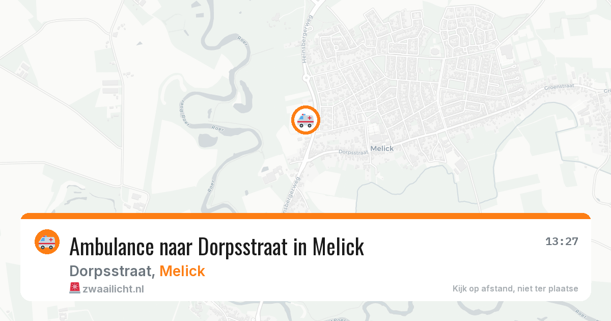 Ambulance naar Dorpsstraat in Melick — 27 jun 2026