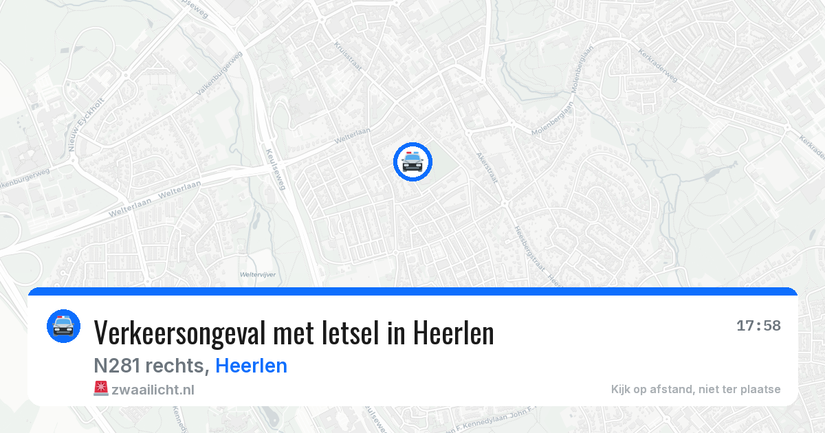 Verkeersongeval met letsel in Heerlen — 13 apr 2026