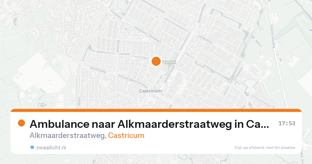 Ambulance naar Alkmaarderstraatweg in Castricum — 16 aug 2026